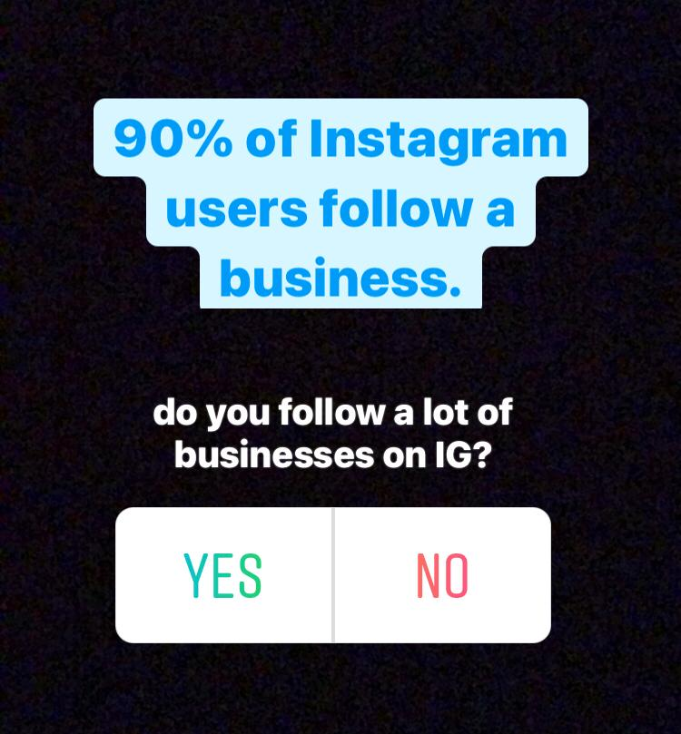 screenshot of an instagram stories post with a poll sticker